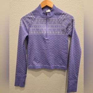 DSG Momentum Seamless 1/4 Zip Purple, Size Small, NWT
